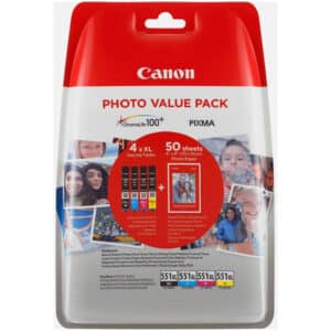 Original Canon 6443B006 / CLI551XL Tintenpatrone MultiPack