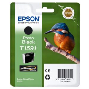 Original Epson C13T15914010 / T1591 Tintenpatrone schwarz