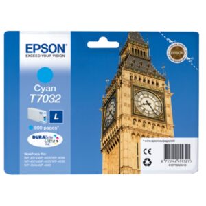 Original Epson C13T70324010 / T7032 Tintenpatrone cyan