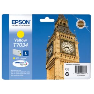 Original Epson C13T70344010 / T7034 Tintenpatrone gelb