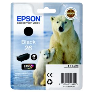 Original Epson C13T26014010 / 26 Tintenpatrone schwarz