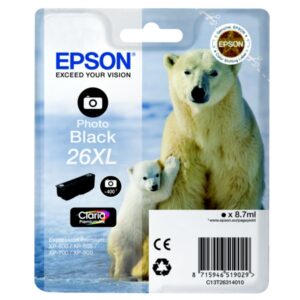 Original Epson C13T26314012 / 26XL Tintenpatrone schwarz hell