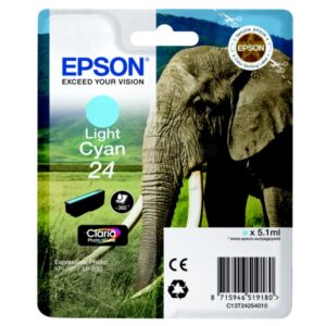 Original Epson C13T24254012 / 24 Tintenpatrone cyan hell