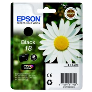 Original Epson C13T18014022 / 18 Tintenpatrone schwarz