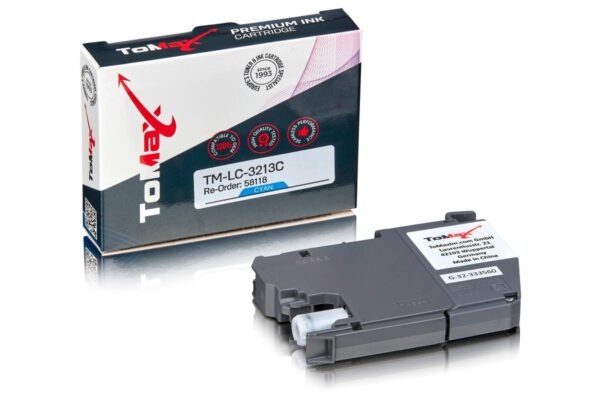 ToMax Premium kompatibel zu  Brother LC-3213C Tintenpatrone Cyan