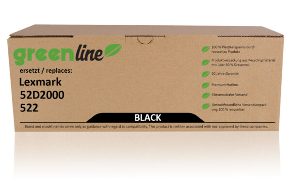 greenline kompatibel zu  Lexmark 52D2000 / 522 Tonerkartusche