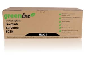 greenline kompatibel zu  Lexmark 60F2H00 / 602H Tonerkartusche