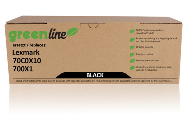 greenline kompatibel zu  Lexmark 70C0X10 / 700X1 Tonerkartusche