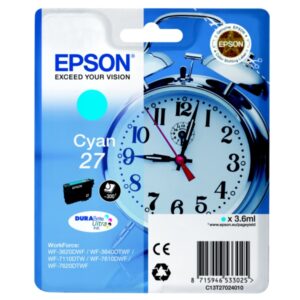 Original Epson C13T27024010 / 27 Tintenpatrone cyan