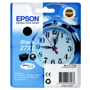 Original Epson C13T27114022 / 27XL Tintenpatrone schwarz