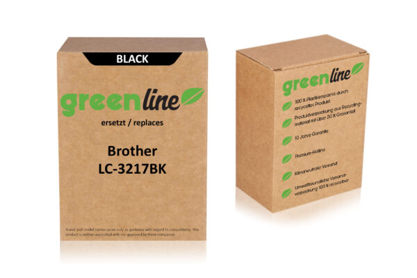 greenline kompatibel zu  Brother LC-3217 BK XL Tintenpatrone