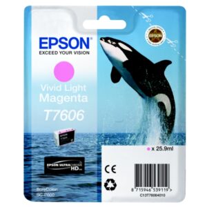 Original Epson C13T76064010 / T7606 Tintenpatrone magenta hell