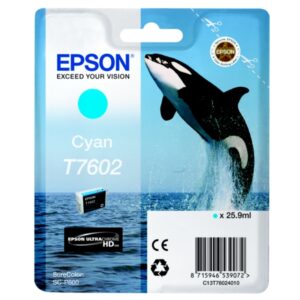 Original Epson C13T76024010 / T7602 Tintenpatrone cyan