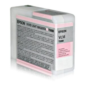 Original Epson C13T580B00 / T580B Tintenpatrone magenta hell