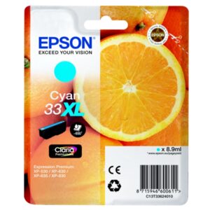 Original Epson C13T33624010 / 33XL Tintenpatrone cyan