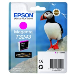 Original Epson C13T32434010 / T3243 Tintenpatrone magenta