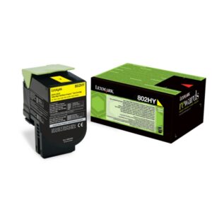 Original Lexmark 80C2HY0 / 802HY Toner gelb