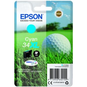 Original Epson C13T34724020 / 34XL Tintenpatrone cyan