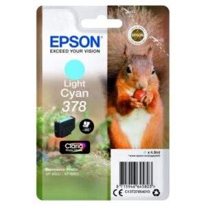 Original Epson C13T37854010 / 378 Tintenpatrone cyan hell