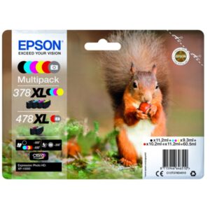 Original Epson C13T379D4010 / 378XL478XL Tintenpatrone MultiPack