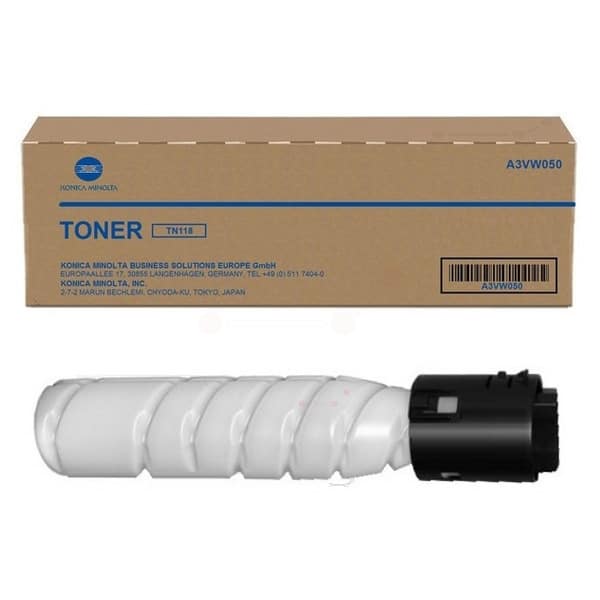 Original Konica Minolta A3VW050 / TN118 Toner schwarz