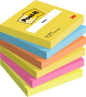 POST-IT Haftnotiz Notes Energetic Collection 76x76 mm